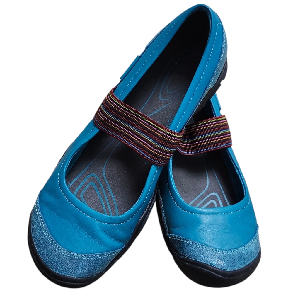 Keen Teal Rivington Leather Elastic Strap Mary Jean. Sz. 8/38.5